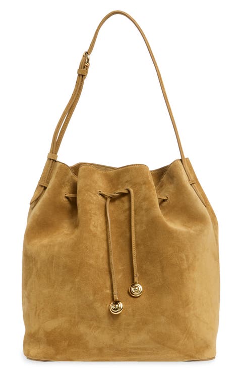 Charm Suede Bucket Bag