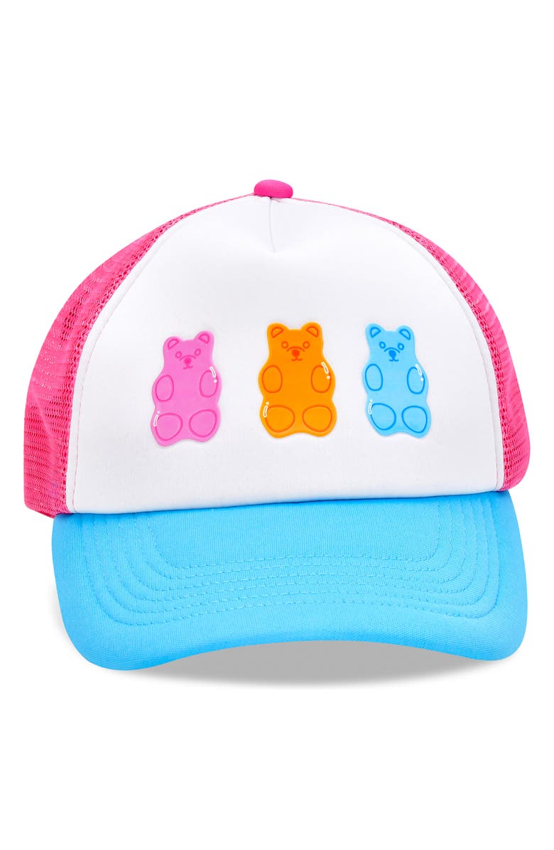 Iscream Kids' Jelly Bear Trucker Hat, Alternate, color, Pink Multi