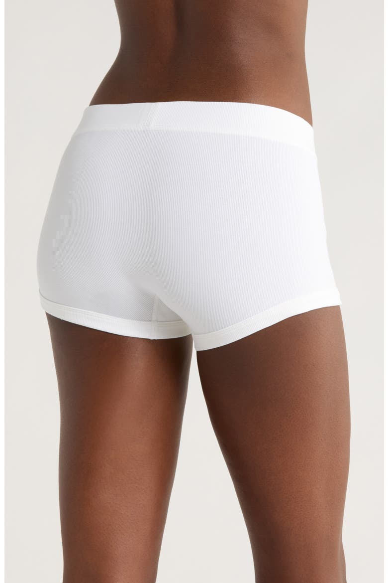 Rib Boyshorts, Alternate, color, BRIGHT WHITE
