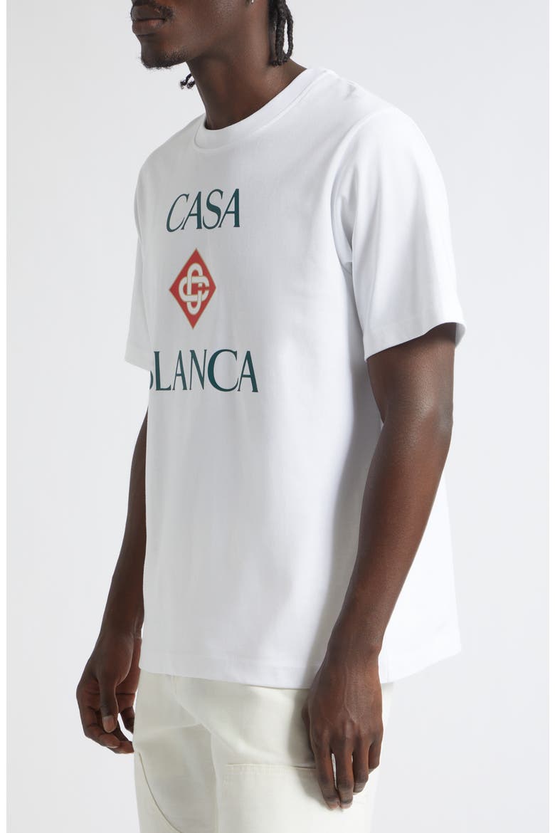 Diamond Logo Organic Cotton Graphic T-Shirt, Alternate, color, WHITE JERSEY
