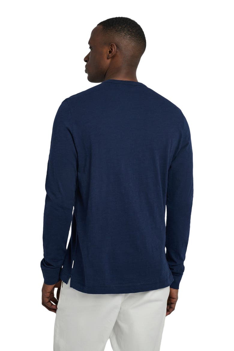 Long Sleeve Slub Henley, Alternate, color, DEEP NAVY