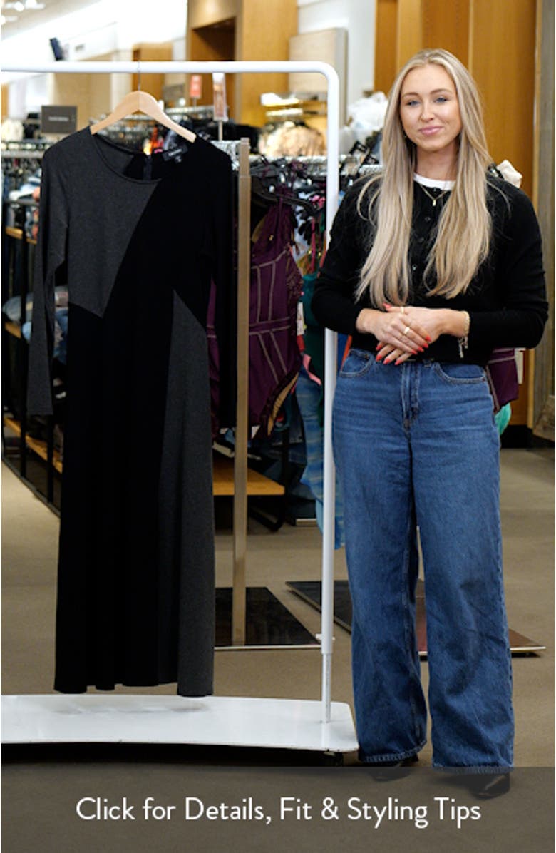 Colorblock Long Sleeve Maxi Dress, sales video thumbnail