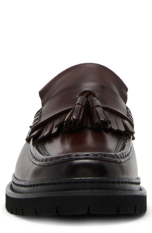 Steve Madden Ashford Lugged Kiltie Tassel Loafer In Brown