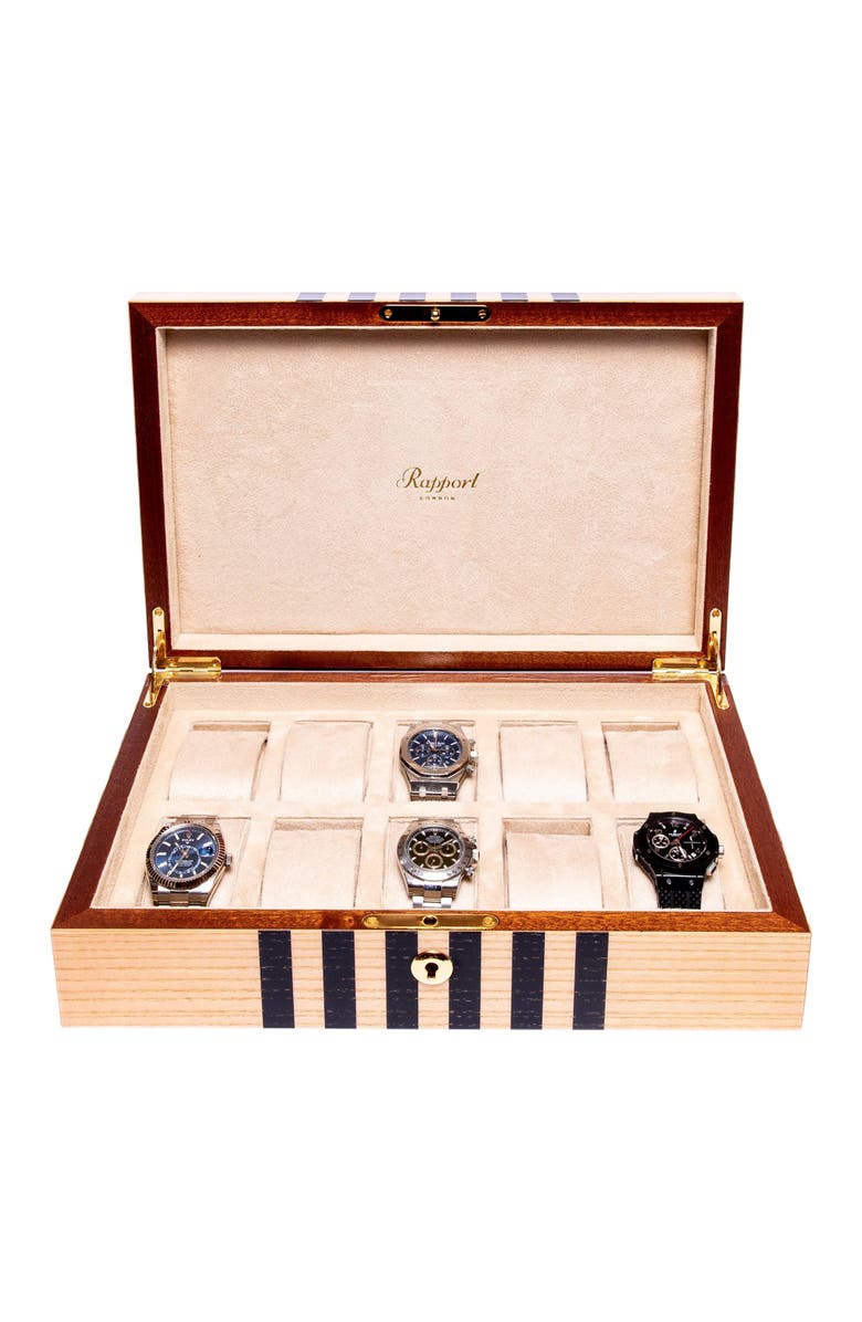 Rapport London LABYRINTH TEN WATCH BOX, Main, color, Beige