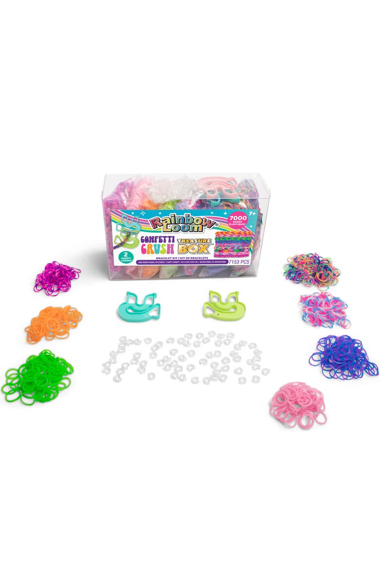Rainbow Loom Confetti Crush Treasure Box 7000 Bands, DIY Kit, Kids 7+, Alternate, color, Multicolored
