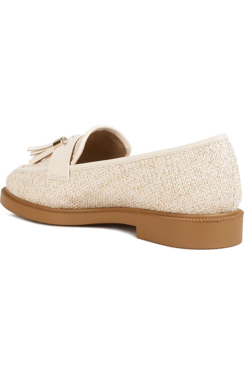 LONDON RAG Foxford Tassel Raffia Loafer, Alternate, color, Cream