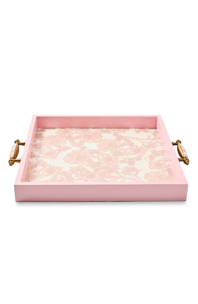 MACKENZIE CHILDS Rosy English Garden Serving Tray, Alternate, color, Rosy