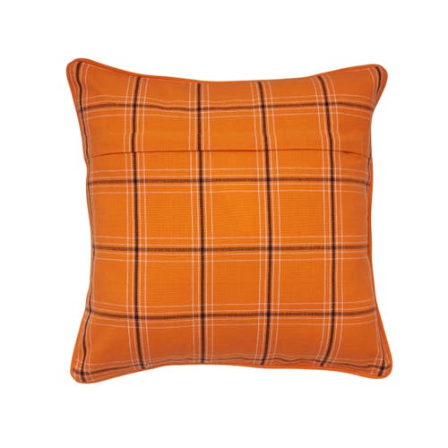 C & F Home C&f Home Halloween Tavern Pumpkin Jack-o-lantern Accent Throw Pillow, 18" X 18" In White