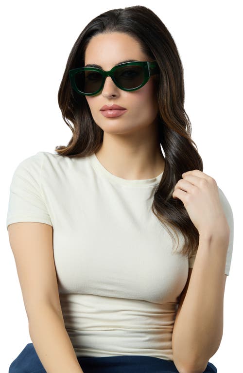 Diff Drew 54mm Polarized Oval Sunglasses In Green