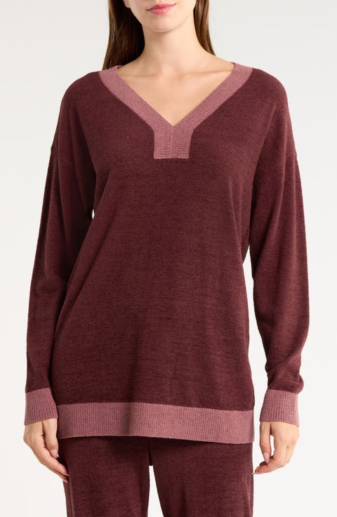 CozyChic Ultra Lite® Color Block V-Neck Tunic