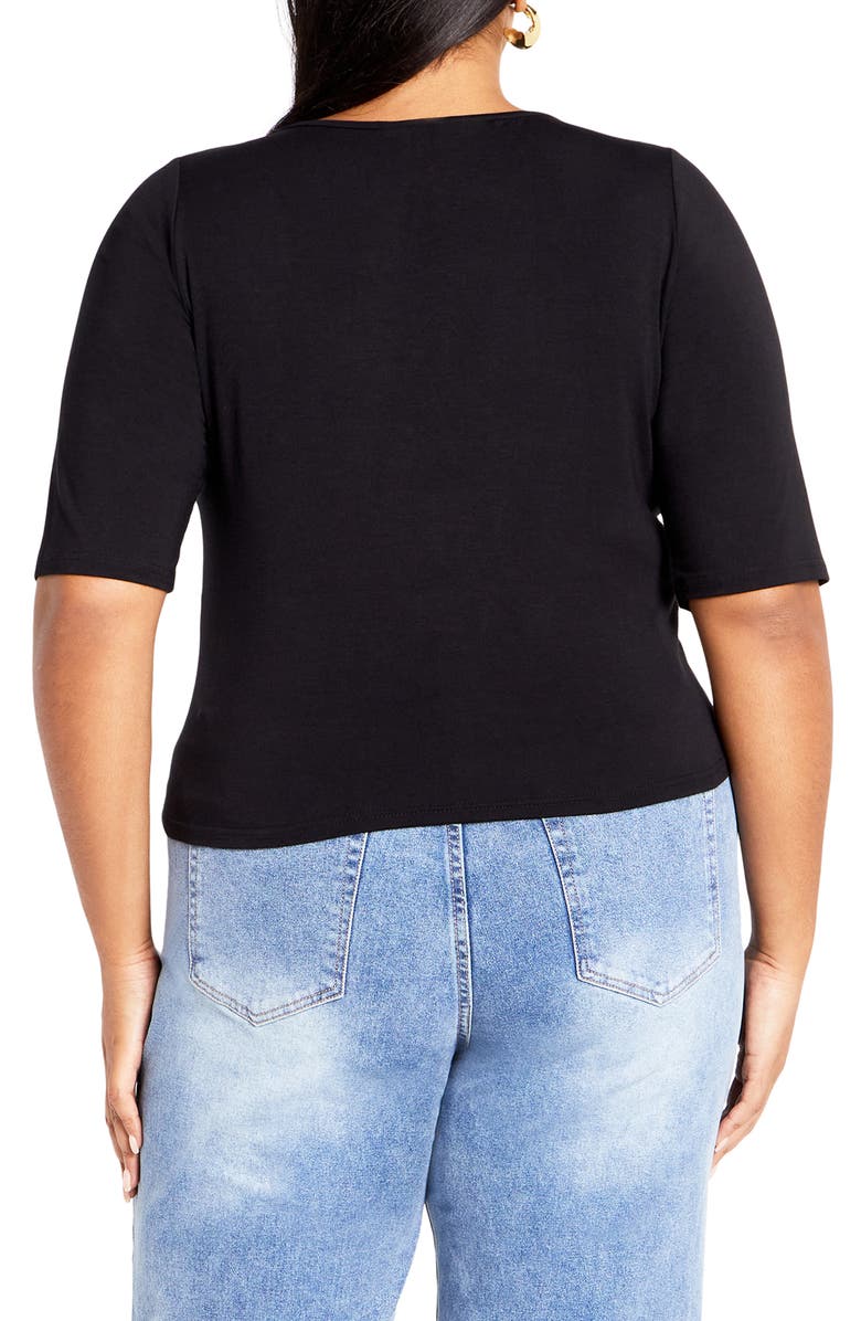 City Chic Mariana Ruched Crop Top, Alternate, color,
