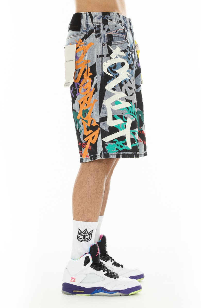 Cult of Individuality Grunge Distressed Denim Shorts, Alternate, color,