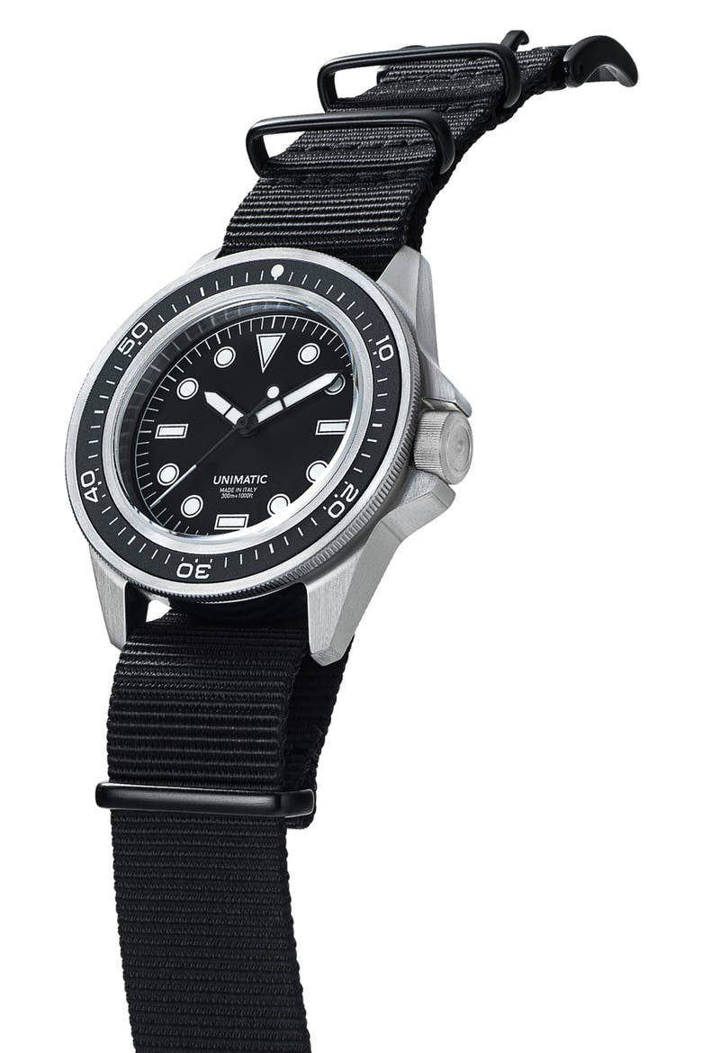 ProDiver Modello Uno U1-PD3-B Automatic NATO Strap Watch, 41.5mm, Alternate, color, BLACK