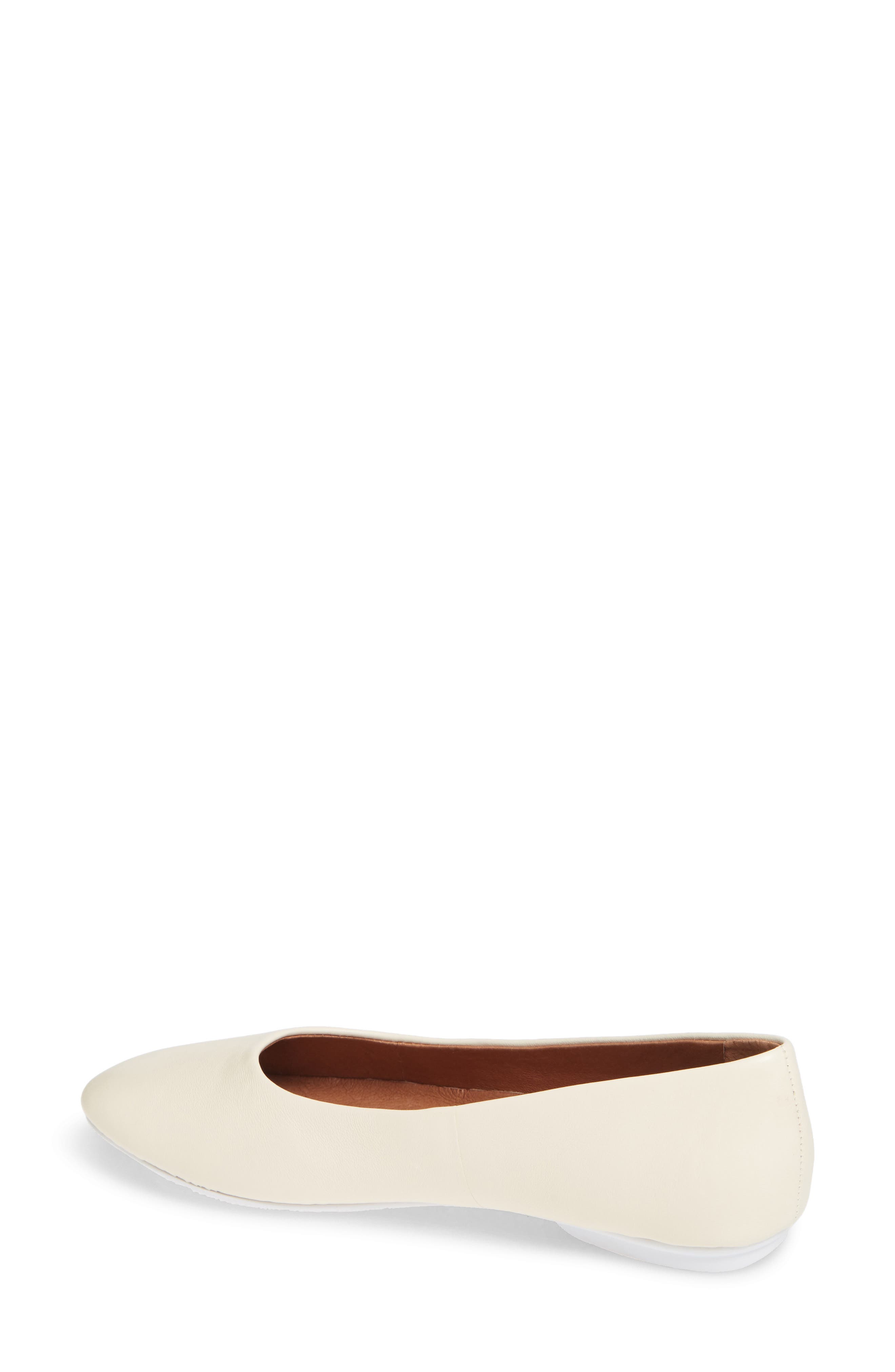 Signature Eugene Travel Ballet Flat, Alternate, color, WHITE LEATHER