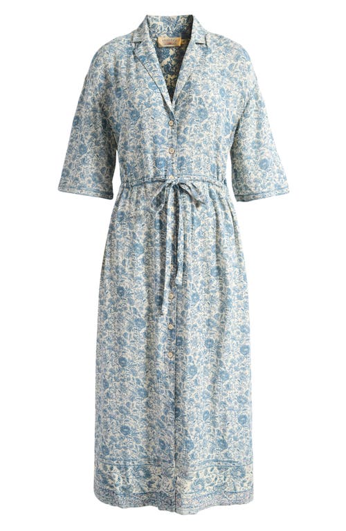 Faherty Island Times Tie Waist Midi Dress In Multi