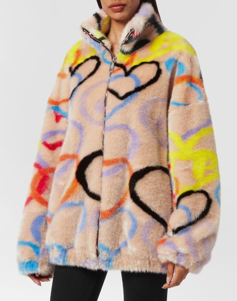 Eco Fur Jacket Heart Women