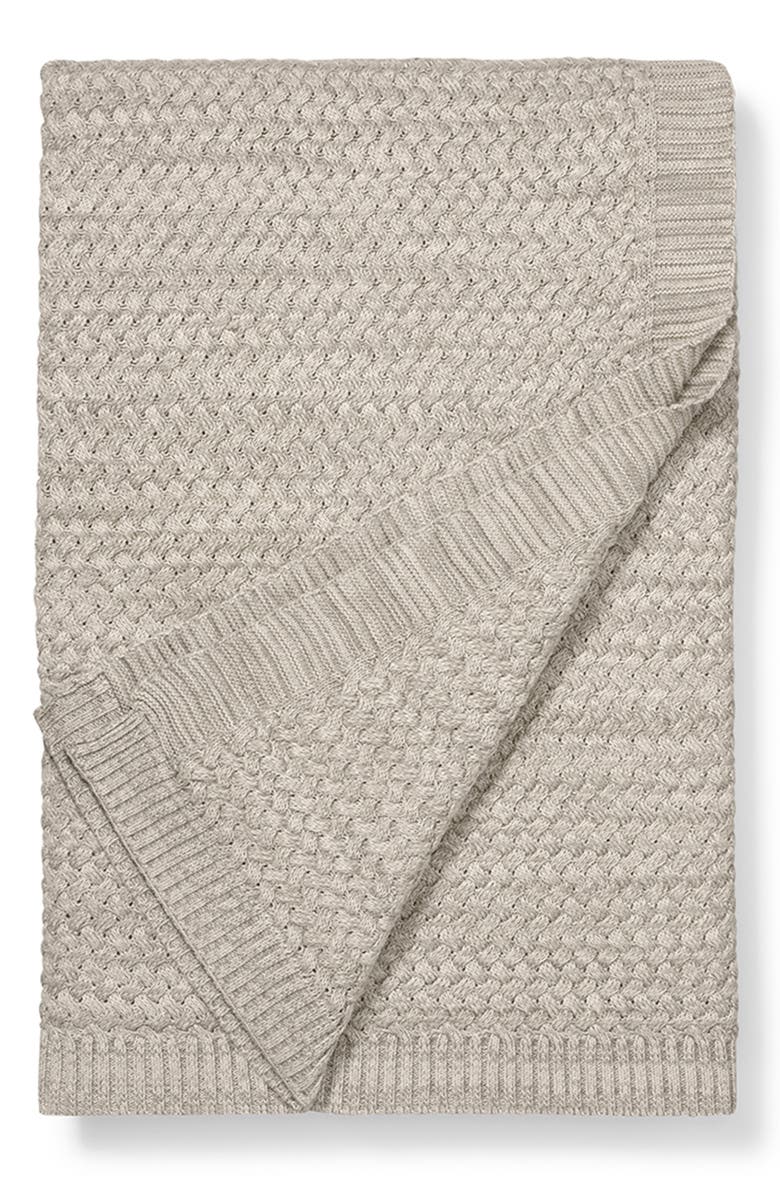 Boll & Branch Chunky Knit Organic Cotton Throw Blanket, Main, color,