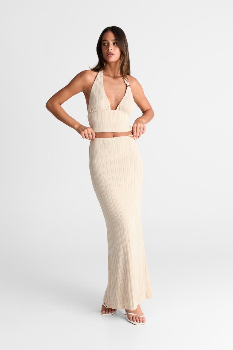 Eden Maxi Skirt, Alternate, color, Almond