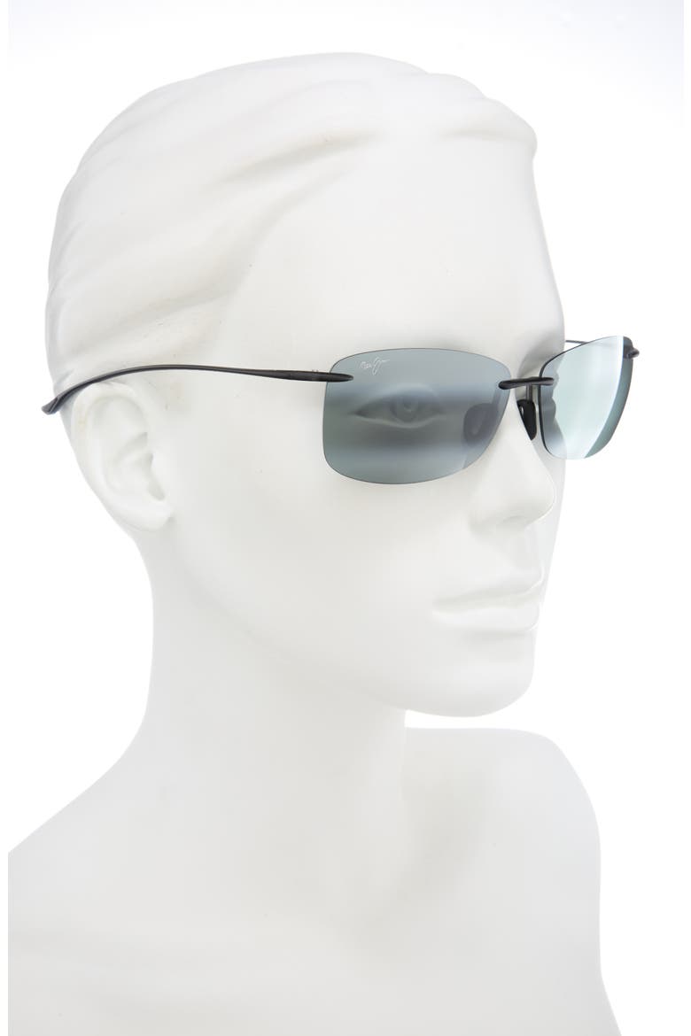 Plumeria 55mm Polarized Rectangular Sunglasses, Alternate, color, TORTOISE TORTOISE ROSE