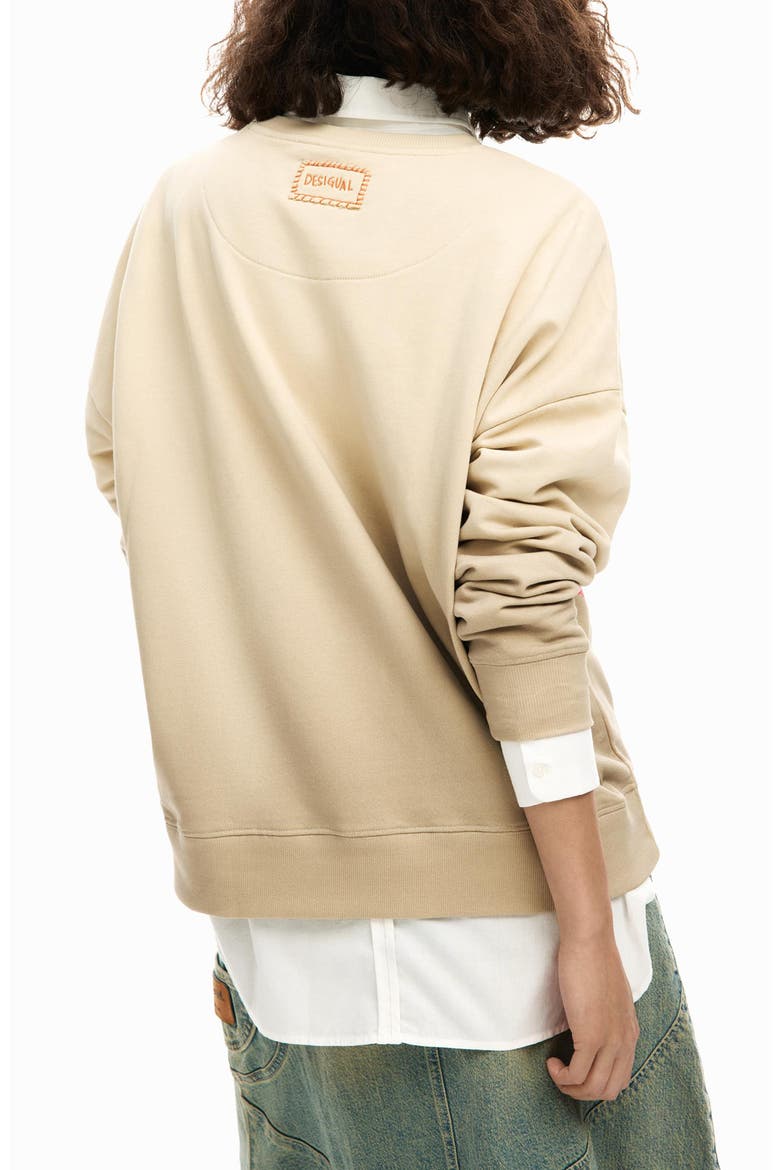 Floral Graphic Sweatshirt, Alternate, color, OFF WHITE