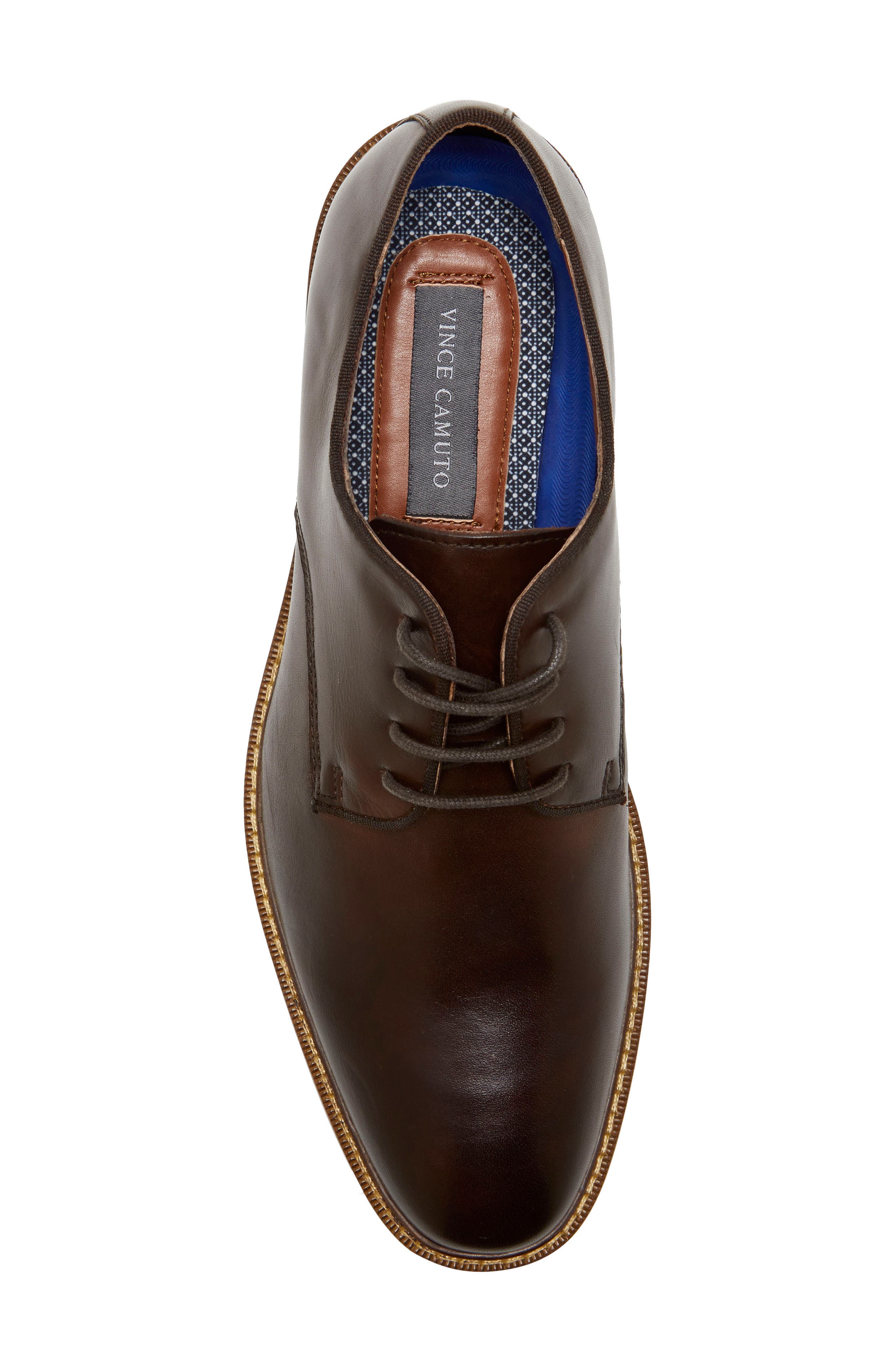 Vince Camuto Lyre Leather Derby, Alternate, color, Mocha / Moch Shhgrg