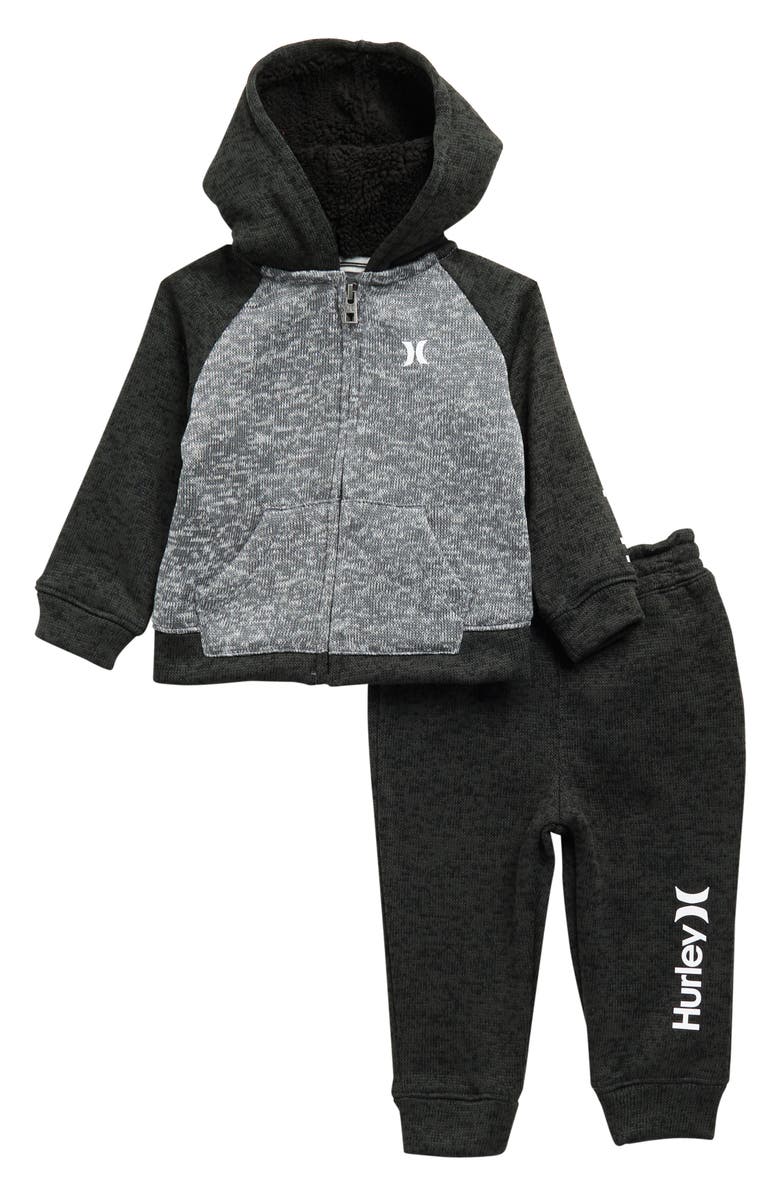 Hurley Sweater Knit Hoodie & Joggers, Main, color, 