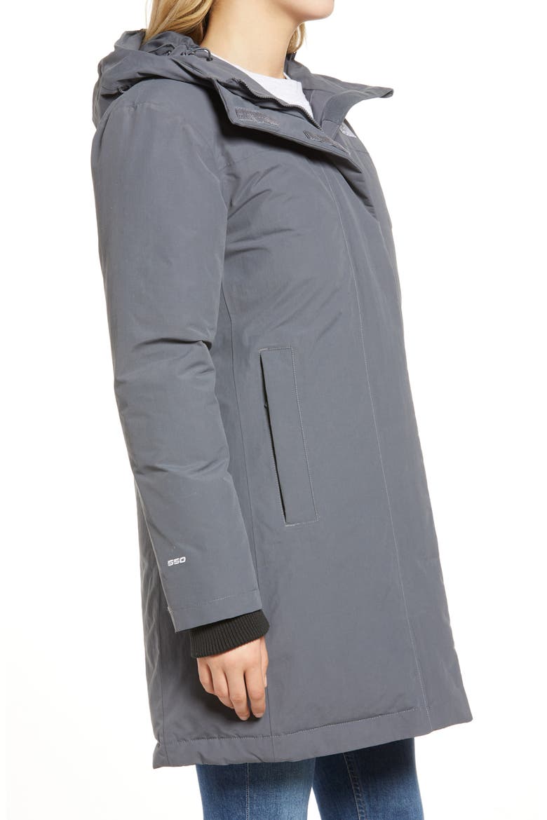Arctic Waterproof 550-Fill-Power Down Parka with Faux Fur Trim, Alternate, color, VANADIS GREY