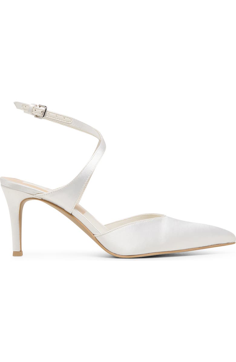 Dolce Vita Eliora Pointed Toe Ankle Strap Pump, Alternate, color, True White Satin