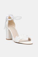 Forever & Always Shoes Elvian Floral Block Heel Bridal Sandal