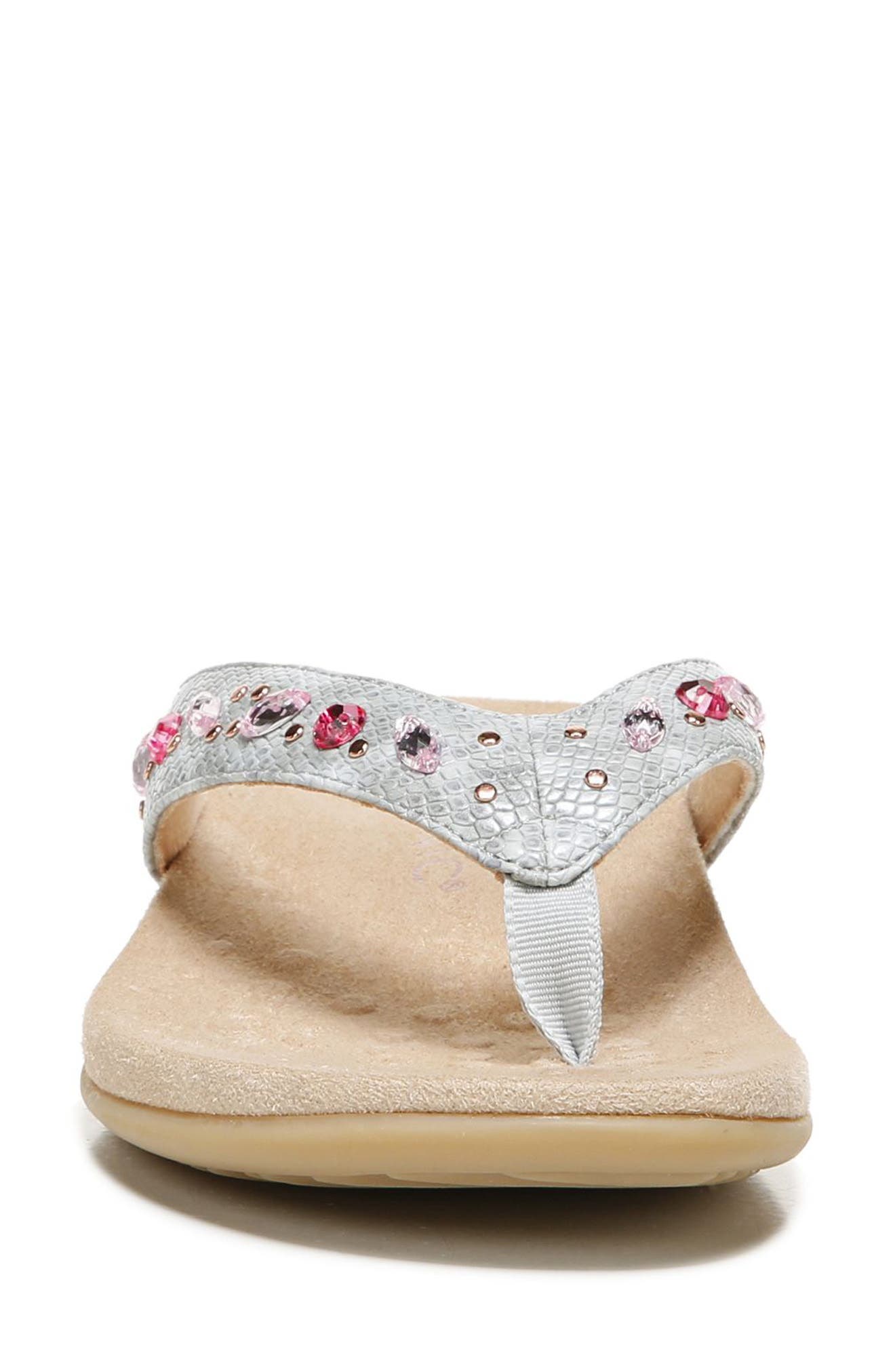 Vionic Lucia Crystal Embellished Flip Flop, Alternate, color, 