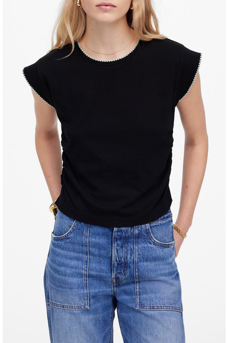 Sutro Stitched Muscle Tee, Main, color, JET BLACK