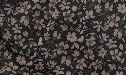 August Sky Floral Smocked Maxi Dress In Black