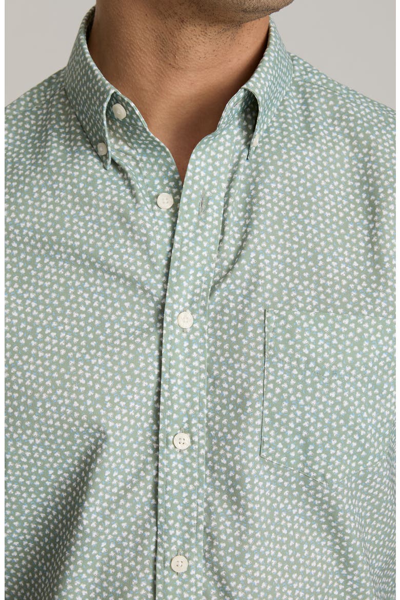 Ivers Short Sleeve Performance Button-Down Shirt, Alternate, color, GREEN