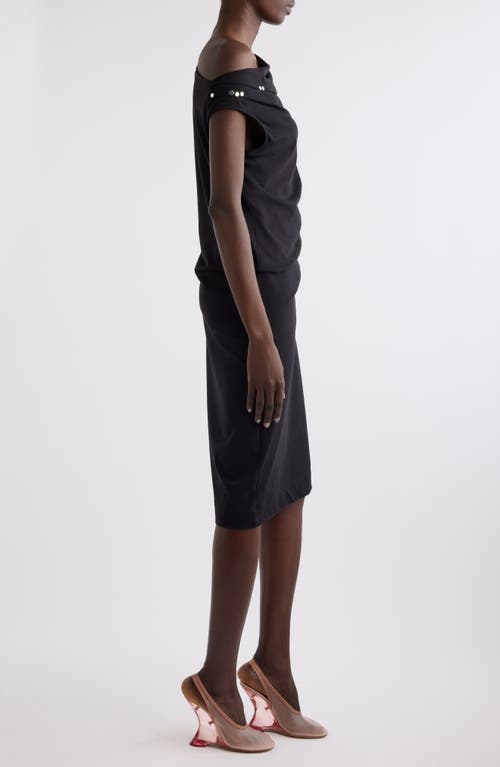 Dries Van Noten Embellished One-shoulder Cotton Knit Dress In Black