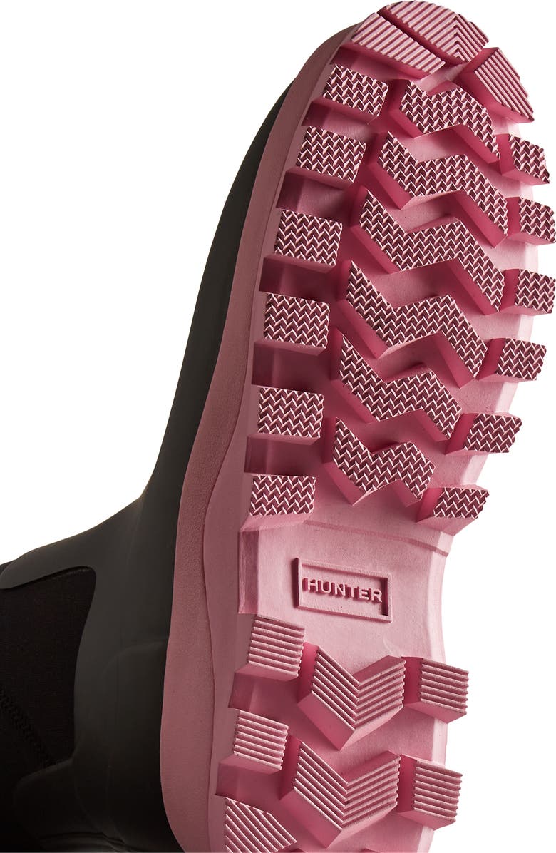 Hunter City Explorer Waterproof Short Rain Boot, Alternate, color, Black/ Pink Fizz