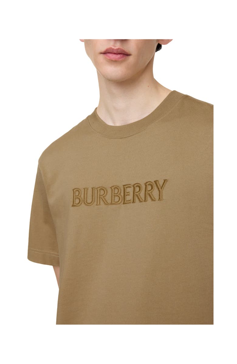 Burberry Logo Cotton T-shirt, Alternate, color, Sparrow Beige