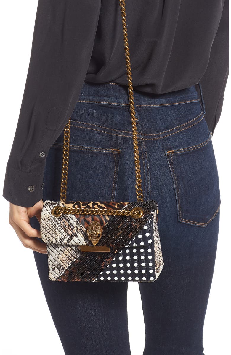 Kurt Geiger London Mini Kensington Genuine Calf Hair Mixed Media Crossbody Bag, Alternate, color,