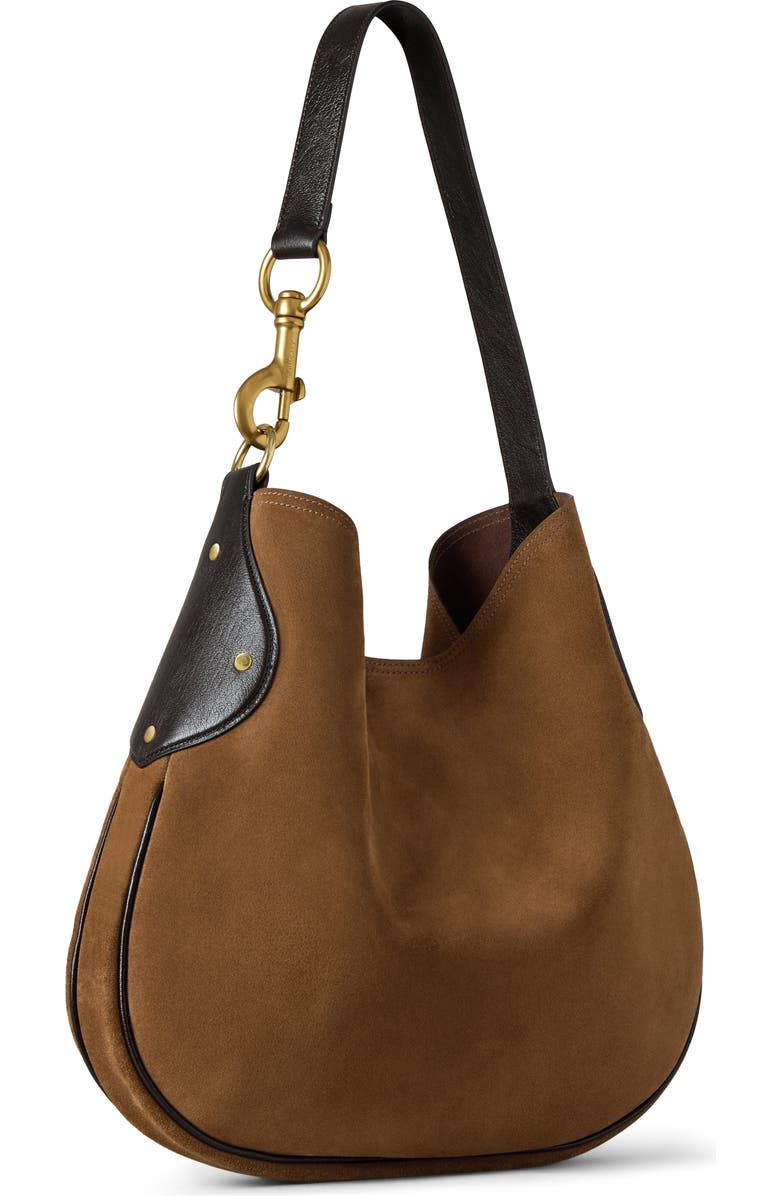 Mulberry Hackney Suede Shoulder Bag, Alternate, color,