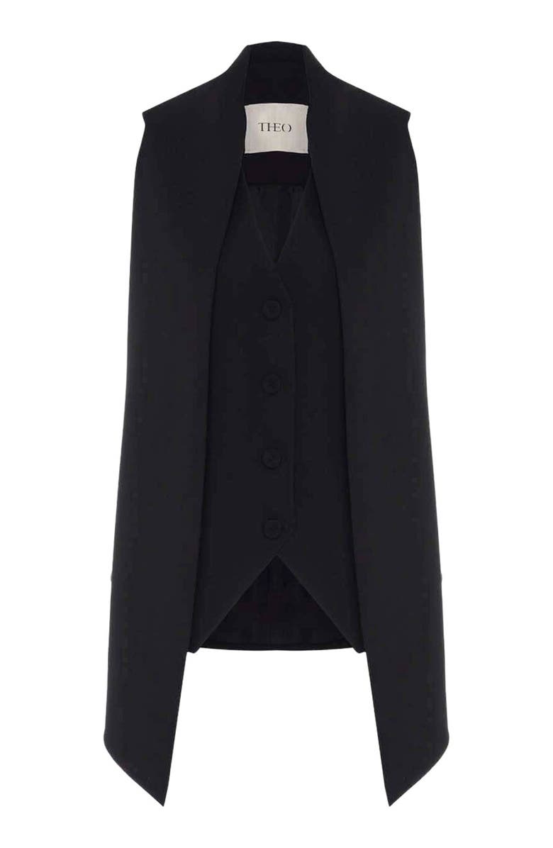 THEO The Label Daphne Tie Front Vest Jacket, Alternate, color, 