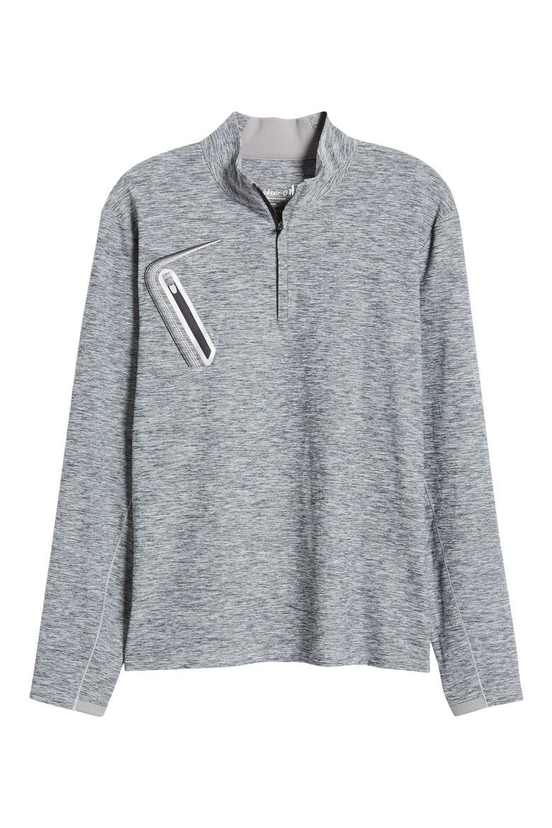 Sabino Quarter-Zip Performance Pullover, Alternate, color, HEATHER BLACK