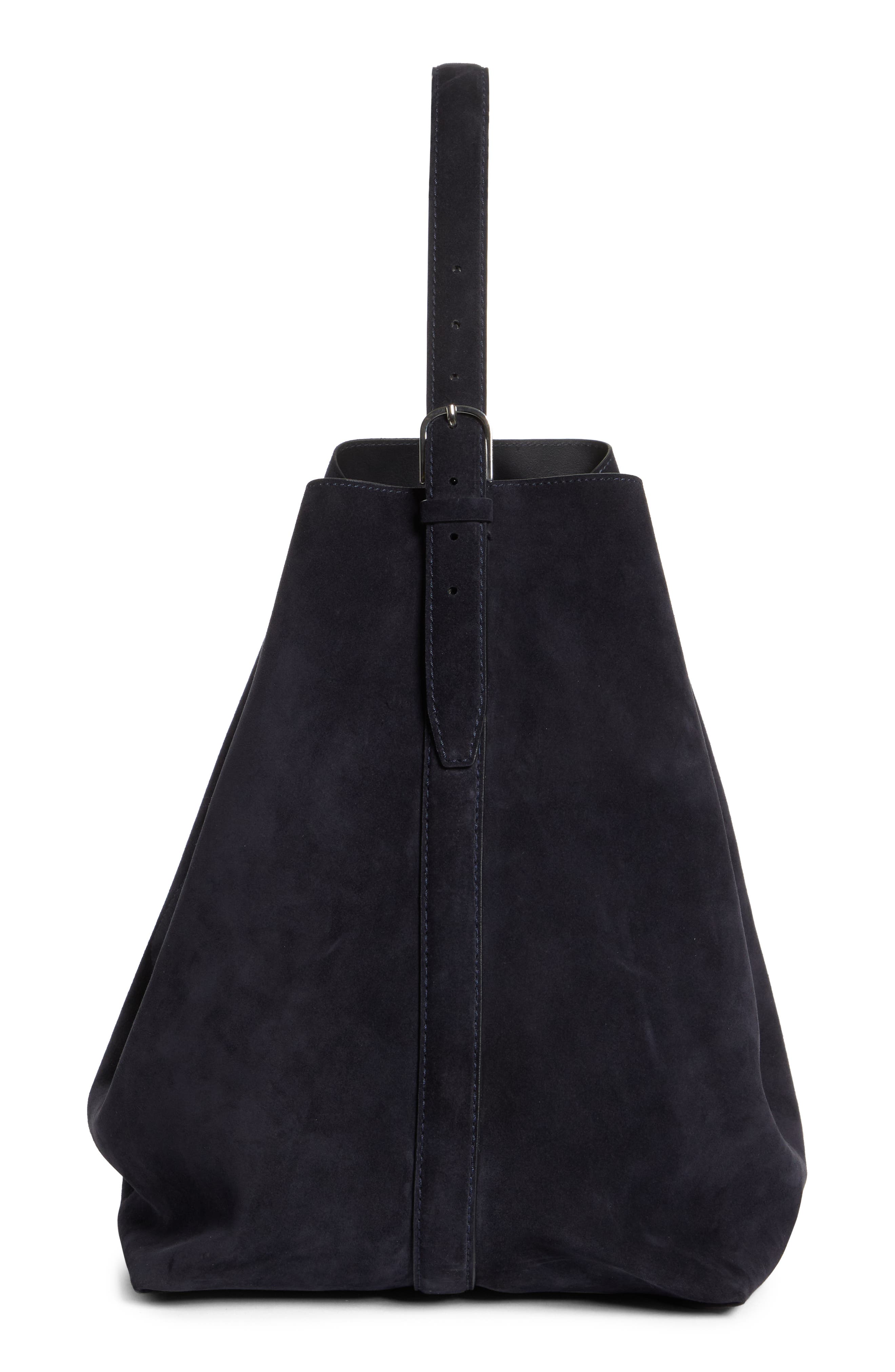 Suede Hobo Bag (Nordstrom Exclusive), Alternate, color, NAVY