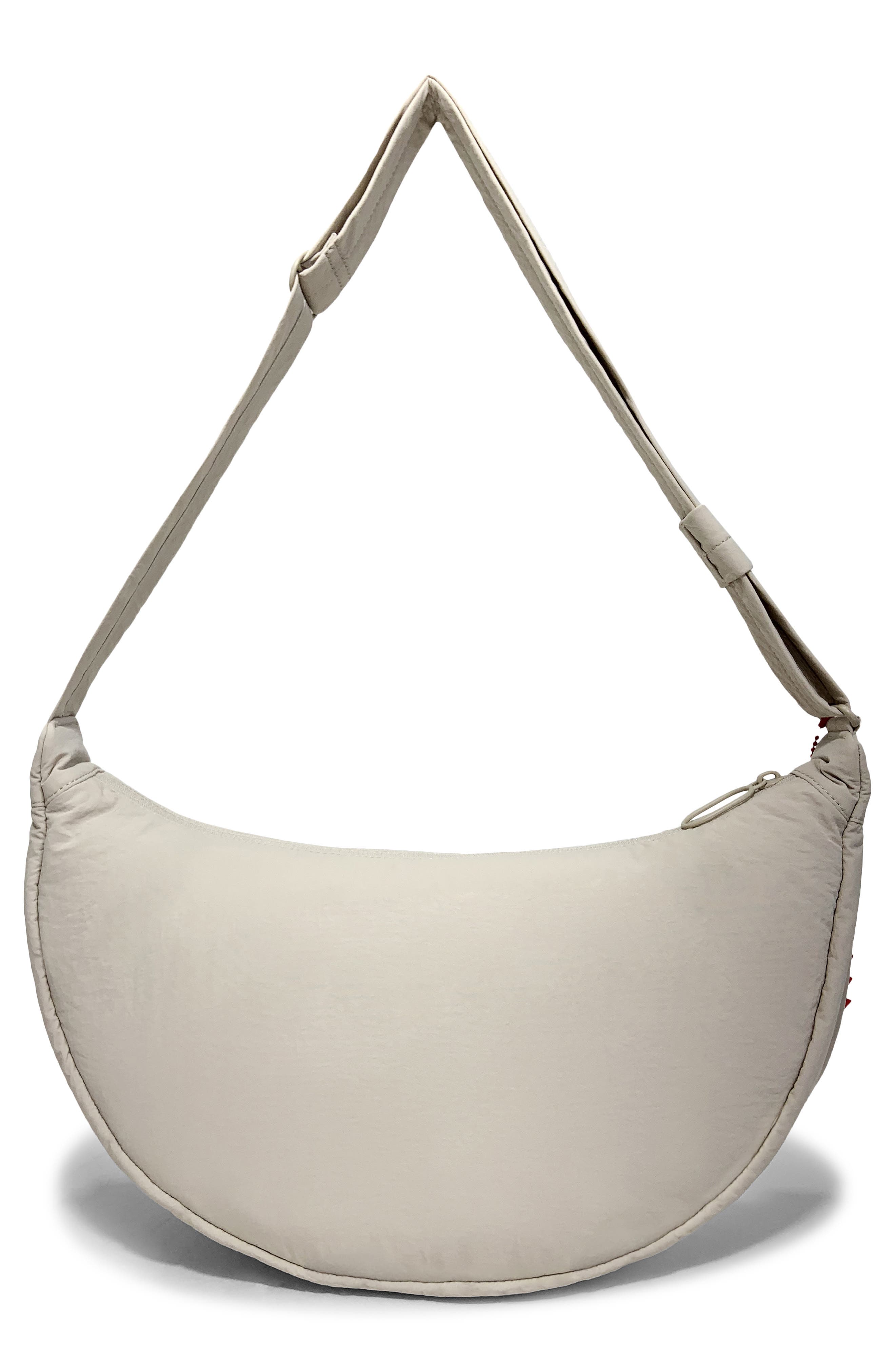 Cleo Large Crescent Crossbody Bag, Alternate, color, SAND