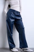 Topshop Pleated Straight Leg Pants