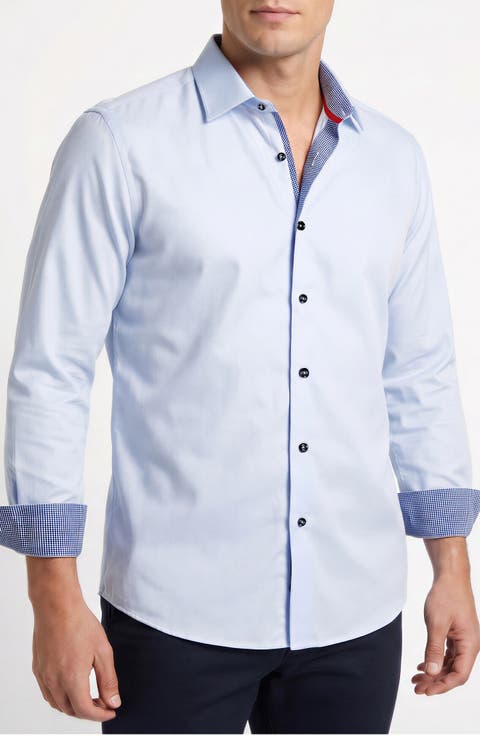 Stretch Cotton Button Up Shirt