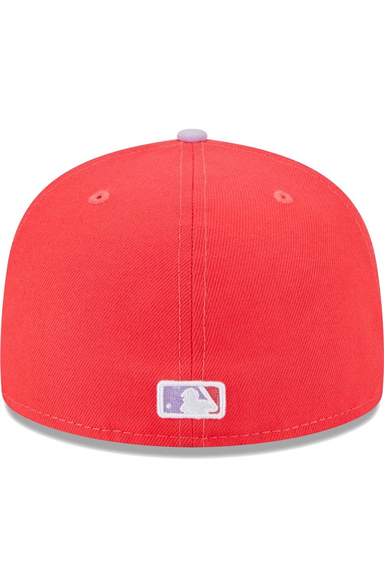 New Era Men's New Era Red/Lavender Pittsburgh Pirates Spring Color Two-Tone 59FIFTY Fitted Hat, Alternate, color, Red