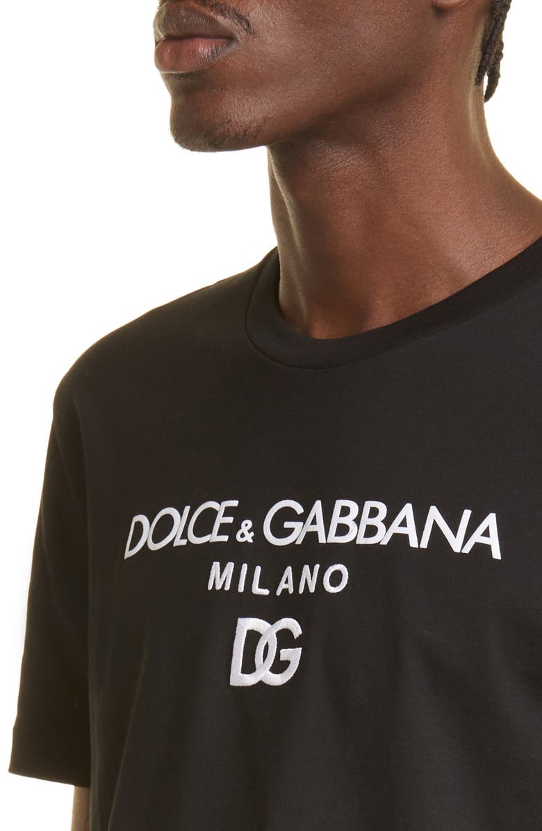 Dolce&Gabbana Men's DG Embroidered T-Shirt, Alternate, color,