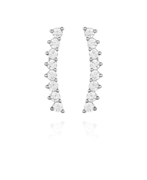 Cubic Zirconia Ear Climbers