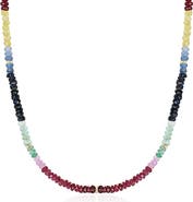 The Lovery Fine Jewelry Rainbow Gemstone Bead Necklace