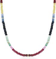 The Lovery Fine Jewelry Rainbow Gemstone Bead Necklace