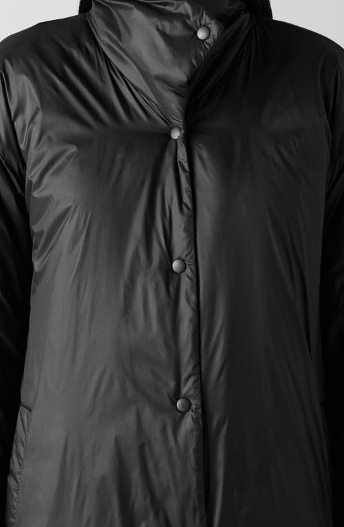 Eileen Fisher High Collar Insulated Coat In Black
